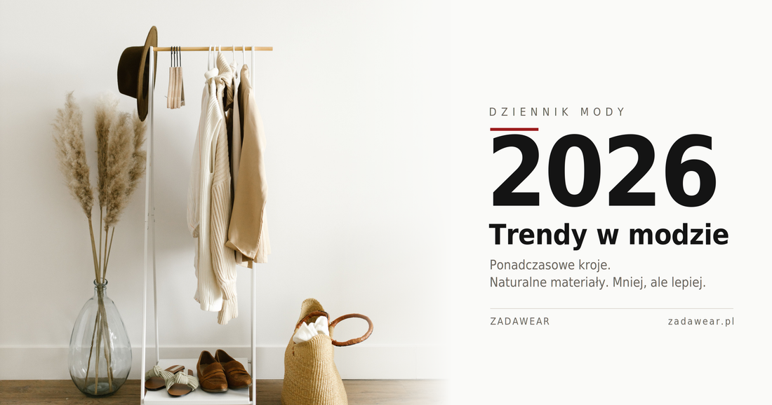 Minimalistyczna garderoba w stylu Zadawear — sweter, marynarka, buty i dodatki w naturalnych kolorach. Trendy w modzie 2026.
