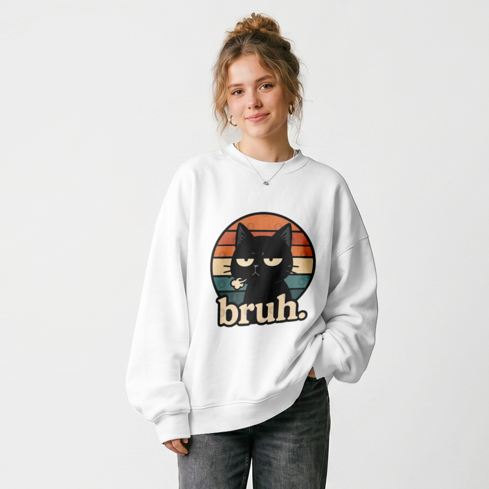 Heavy Blend Basic Crewneck damska, miękka bawełna