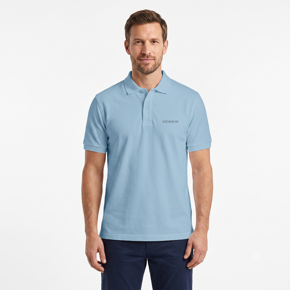Premium koszulka polo z bawełny organicznej, garment dyed